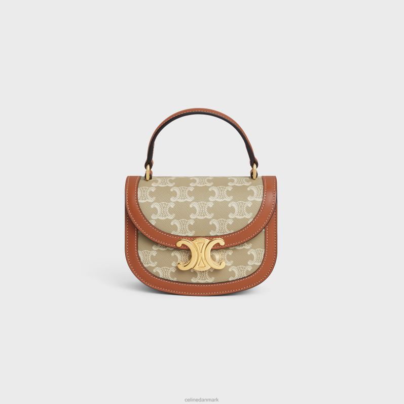 CELINE Kvinder mini besace clea i triomphe canvas & kalveskind F44FV325 tilbehør grege