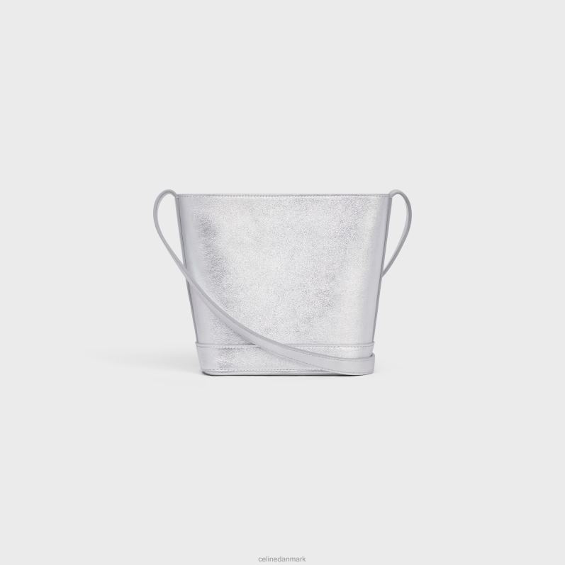 CELINE Kvinder mini bucket cuir triomphe i lamineret kalveskind F44FV381 tilbehør sølv