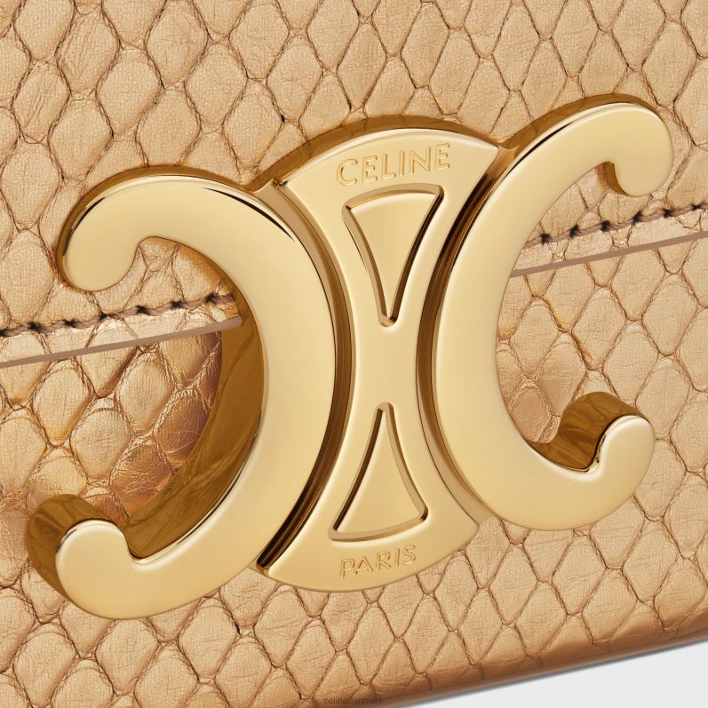 CELINE Kvinder mini kæde claude i lamineret python F44FV364 tilbehør guld