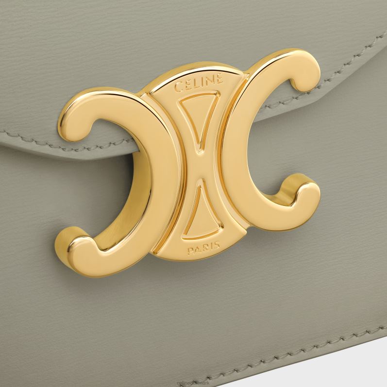 CELINE Kvinder pung på kæde margo i skinnende kalveskind F44FV349 tilbehør grønt ler