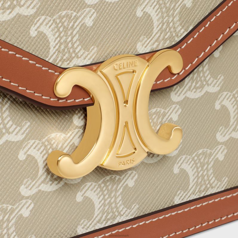 CELINE Kvinder pung på kæde margo i triomphe canvas & kalveskind F44FV351 tilbehør grege