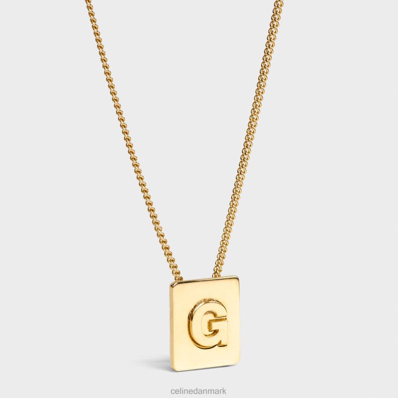 CELINE Kvinder alfabet g halskæde i messing med finish F44FV1330 tilbehør guld