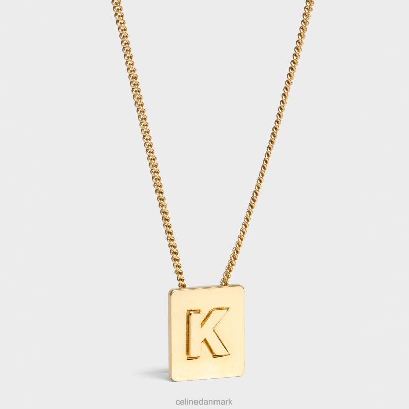 CELINE Kvinder alfabet k halskæde i messing med finish F44FV1334 tilbehør guld