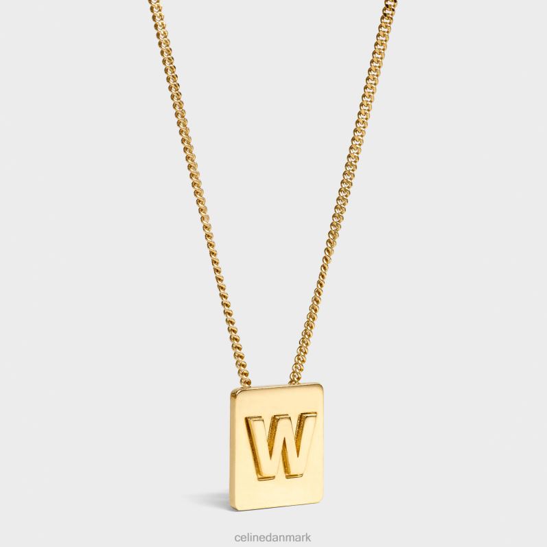 CELINE Kvinder alfabet m halskæde i messing med finish F44FV1346 tilbehør guld