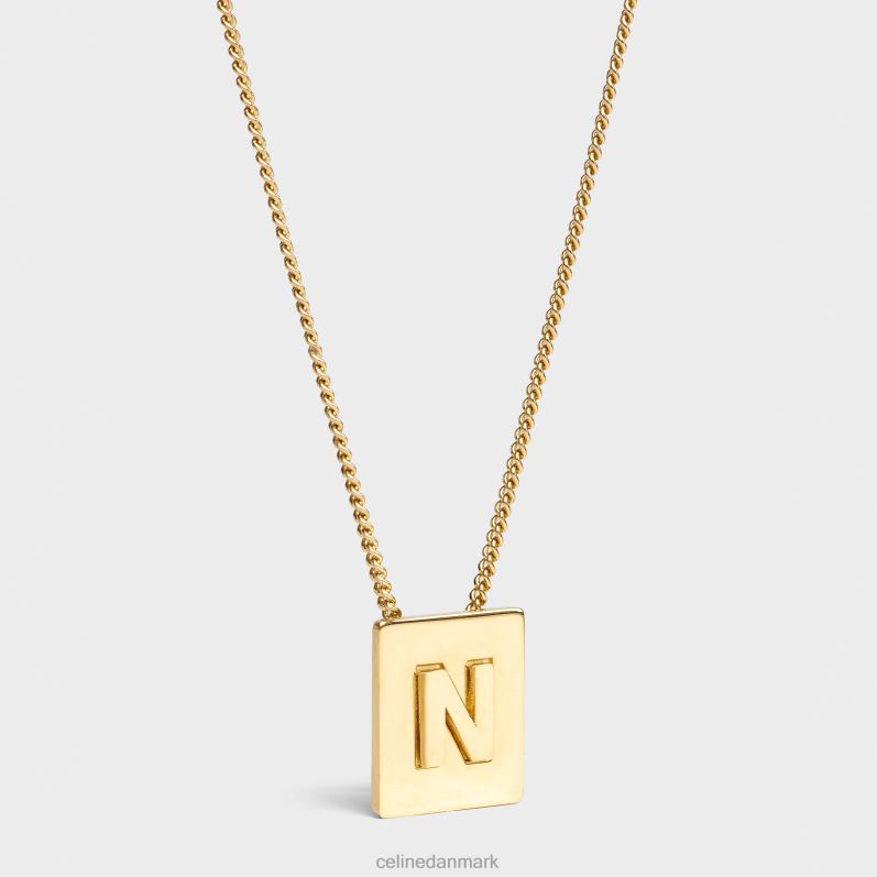 CELINE Kvinder alfabet n halskæde i messing med finish F44FV1337 tilbehør guld