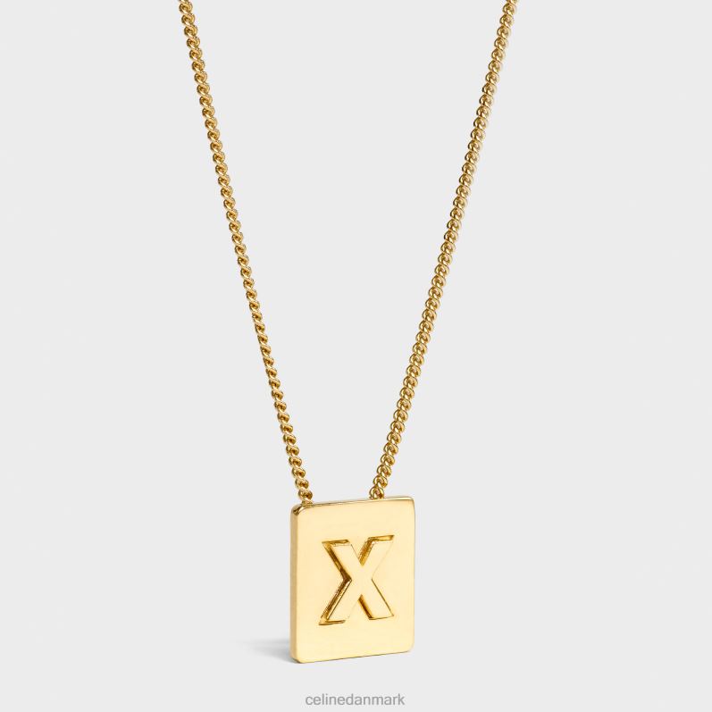 CELINE Kvinder alfabet x halskæde i messing med finish F44FV1347 tilbehør guld