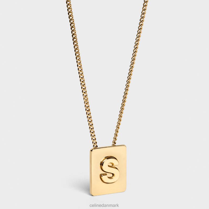 CELINE Kvinder alfabets halskæde i messing med finish F44FV1342 tilbehør guld