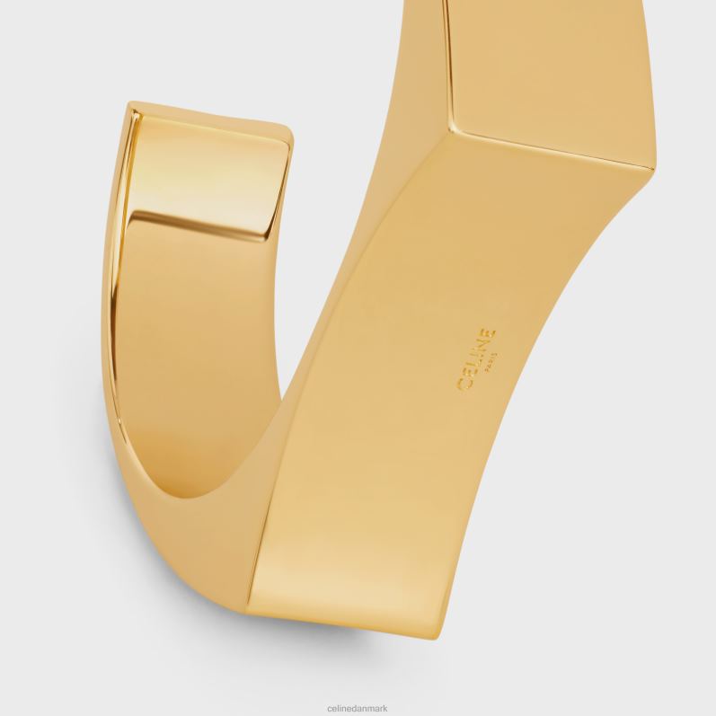 CELINE Kvinder danner abstraites konkav manchet i messing med finish F44FV1371 tilbehør guld