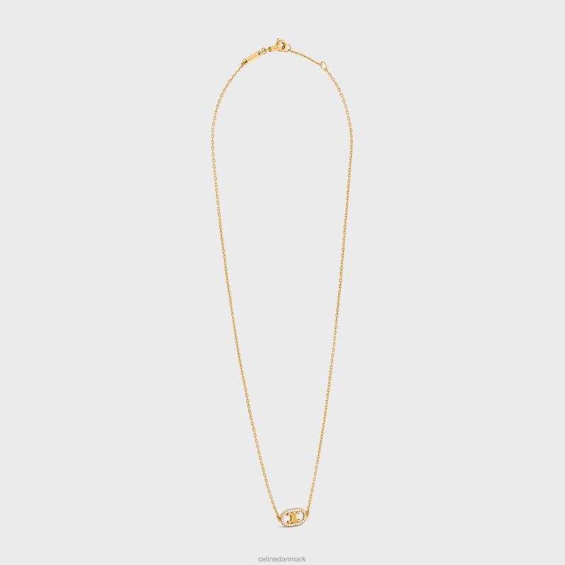 CELINE Kvinder maillon triomf halskæde i diamanter F44FV1378 tilbehør gult guld & hvid