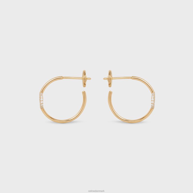 CELINE Kvinder maillon triomfbøjler i diamanter F44FV1380 tilbehør gult guld & hvid