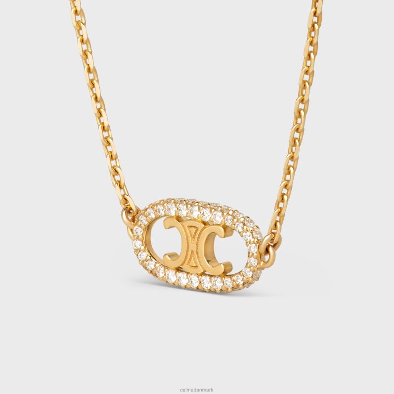 CELINE Kvinder maillon triomphe armbånd i diamanter F44FV1379 tilbehør gult guld & hvid