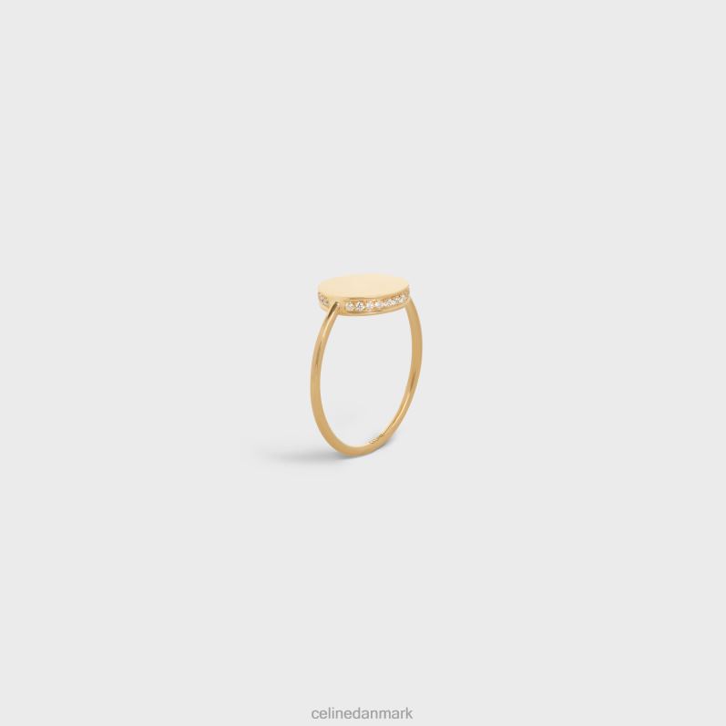 CELINE Kvinder medaille ring i diamanter F44FV1416 tilbehør gult guld & hvid