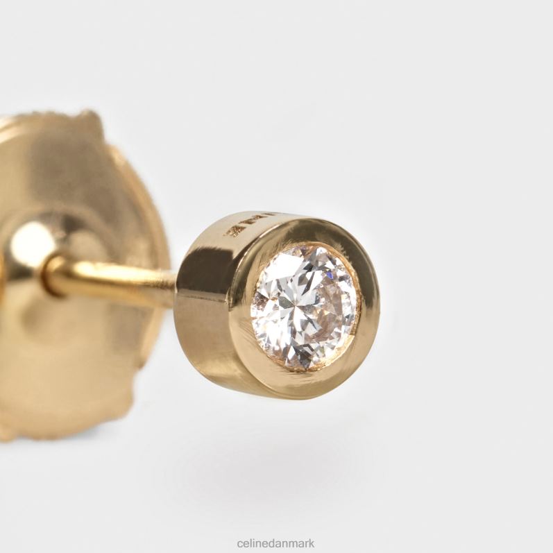 CELINE Kvinder sentimental brillant stud i diamant F44FV1404 tilbehør gult guld & hvid