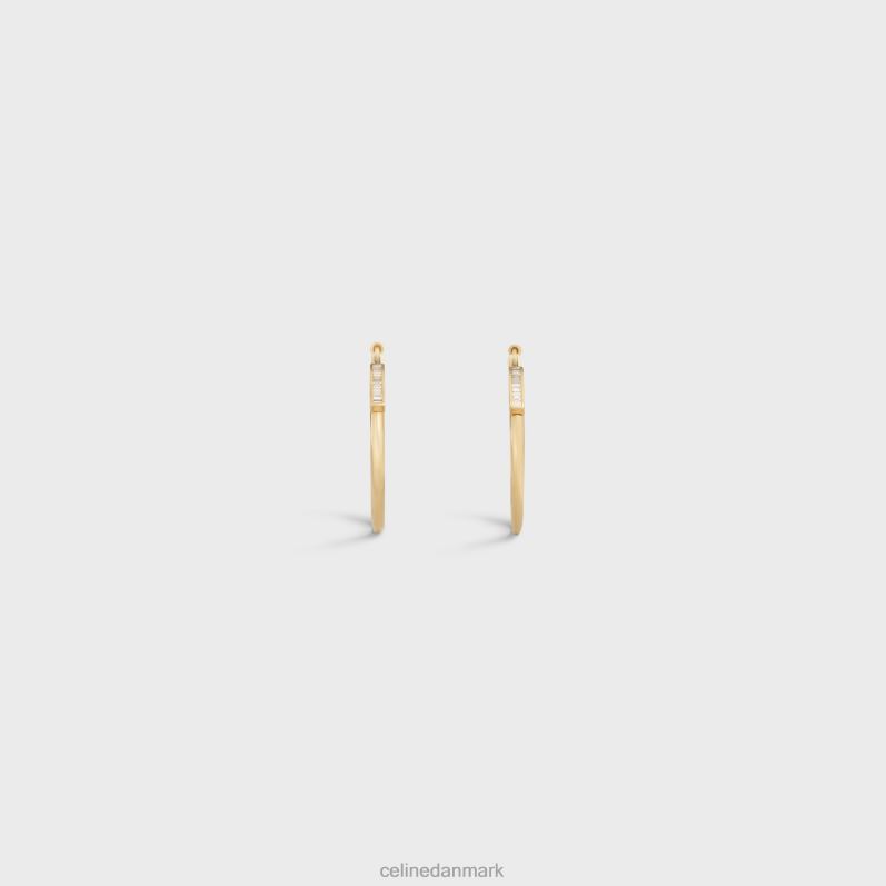 CELINE Kvinder systeme store bøjler i diamanter F44FV1424 tilbehør gult guld & hvid