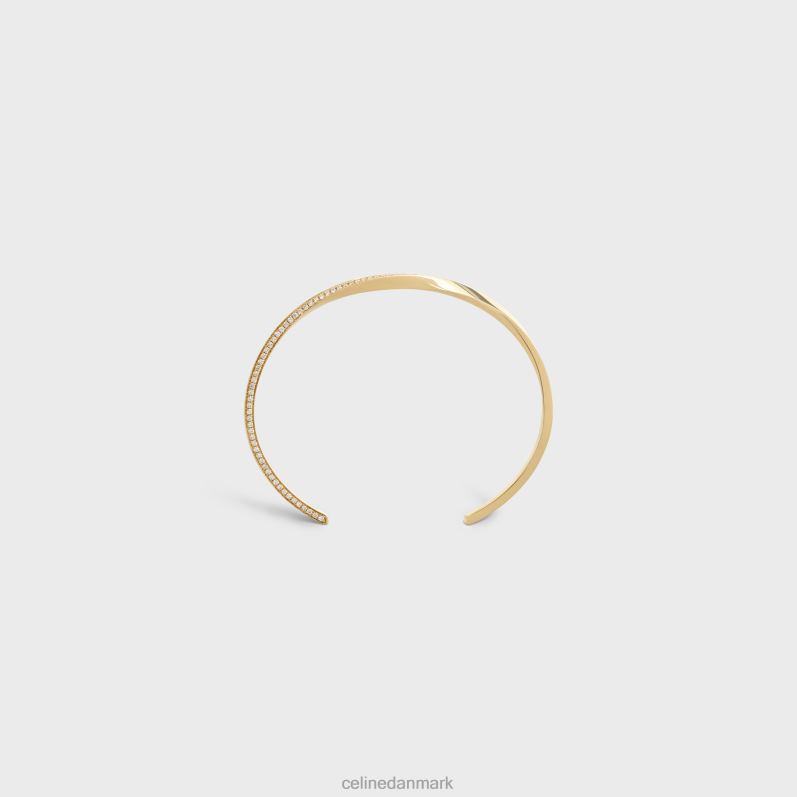 CELINE Kvinder torsionsarmbånd i diamanter F44FV1405 tilbehør gult guld & hvid