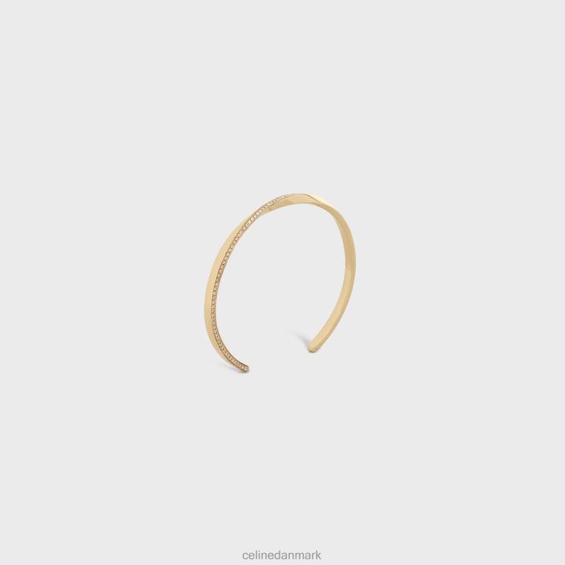 CELINE Kvinder torsionsarmbånd i diamanter F44FV1405 tilbehør gult guld & hvid