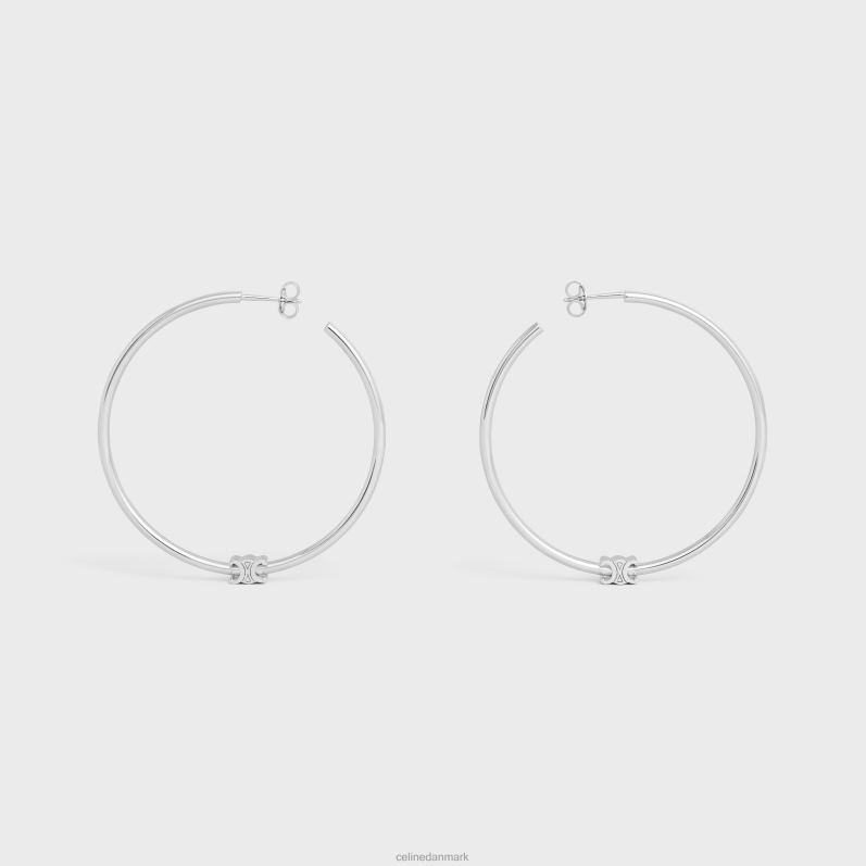 CELINE Kvinder triomf store bøjler i messing med rhodium finish F44FV1261 tilbehør sølv