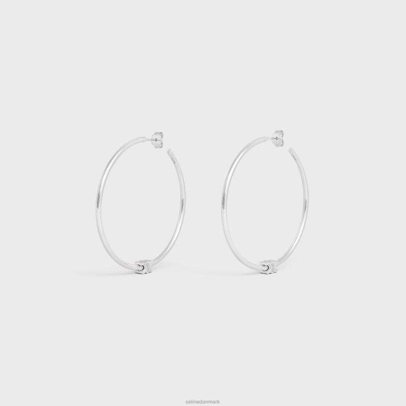 CELINE Kvinder triomf store bøjler i messing med rhodium finish F44FV1261 tilbehør sølv