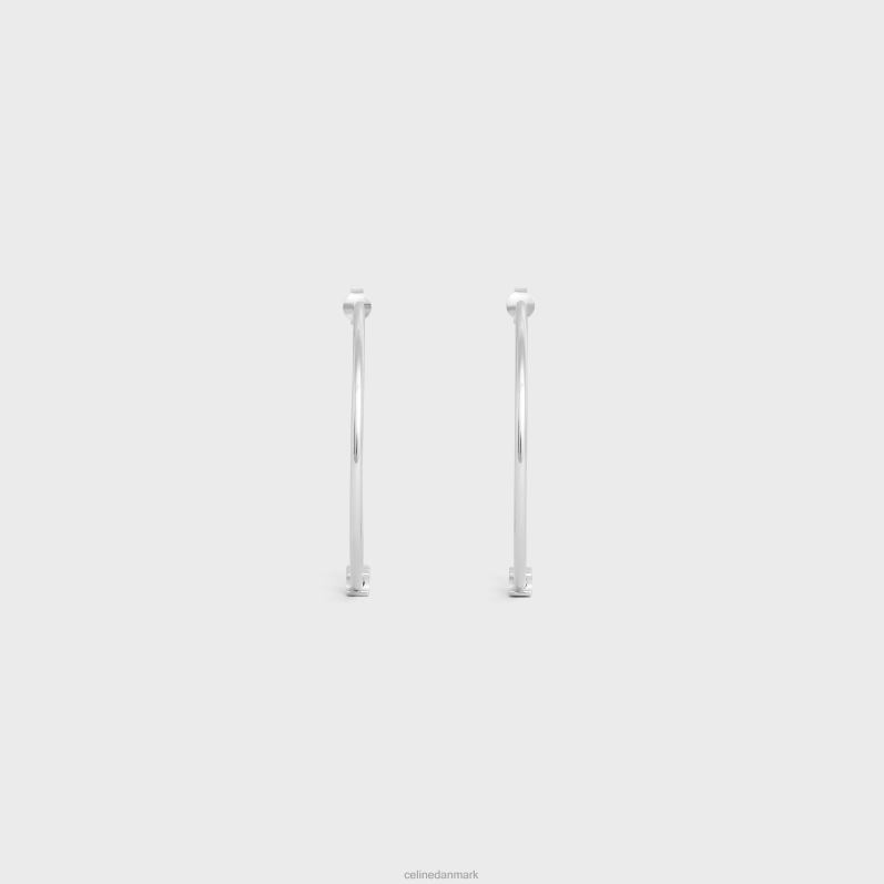 CELINE Kvinder triomf store bøjler i messing med rhodium finish F44FV1261 tilbehør sølv