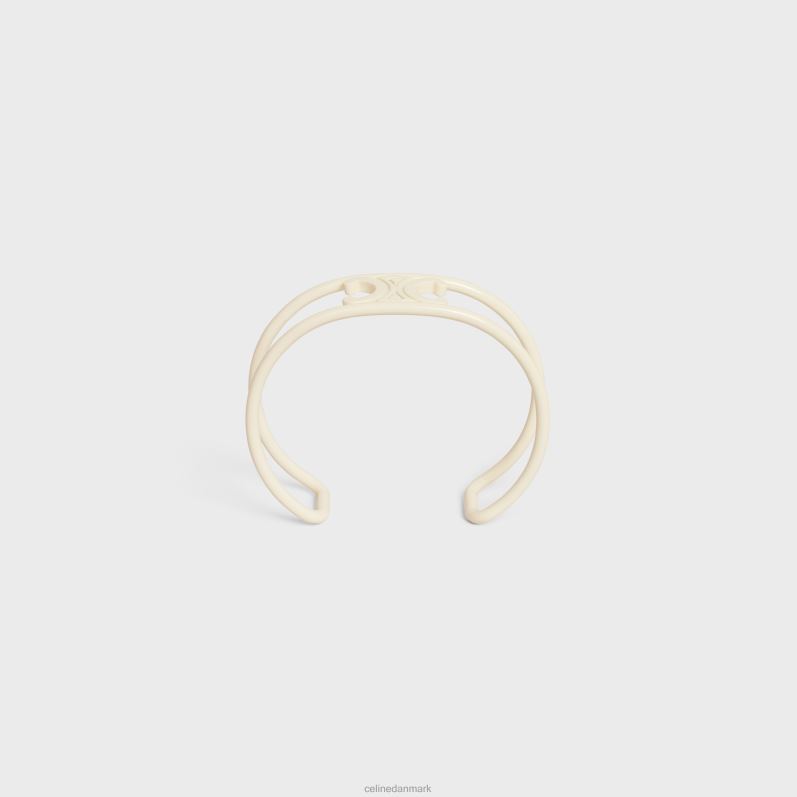 CELINE Kvinder triomfmanchet i lakeret messing F44FV1320 tilbehør off white