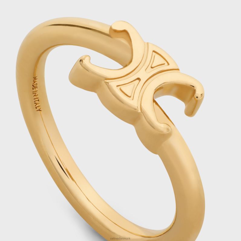 CELINE Kvinder triomphe asymmetrisk ring i messing med finish F44FV1293 tilbehør guld