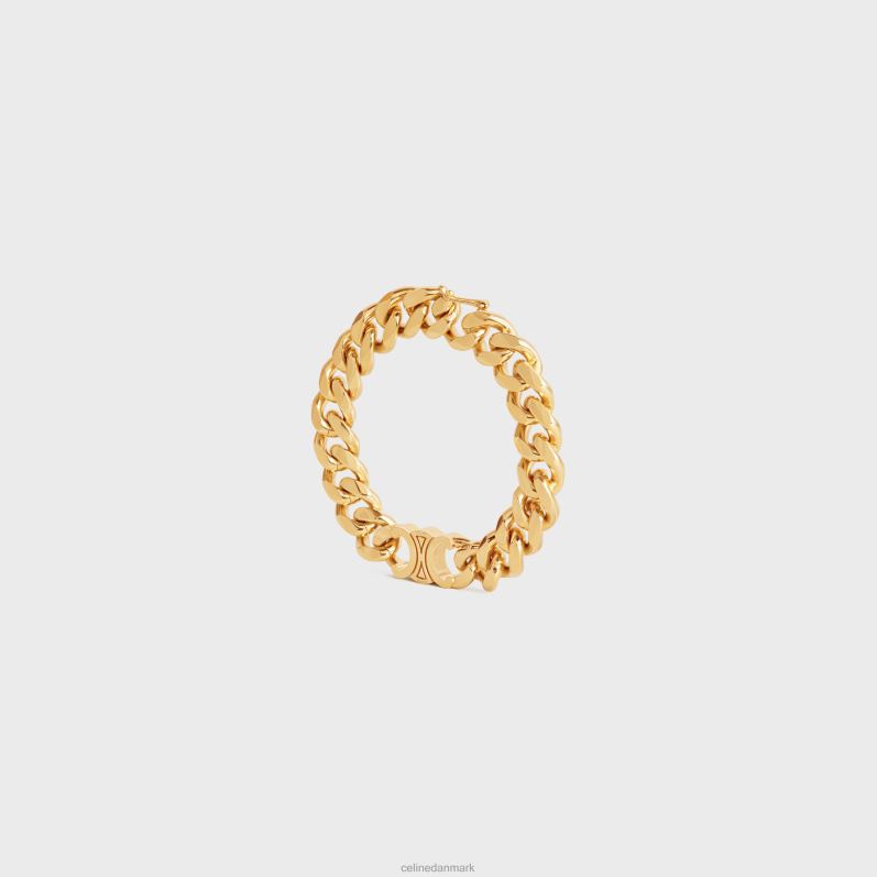 CELINE Kvinder triomphe gourmet armbånd i messing med finish F44FV1311 tilbehør guld