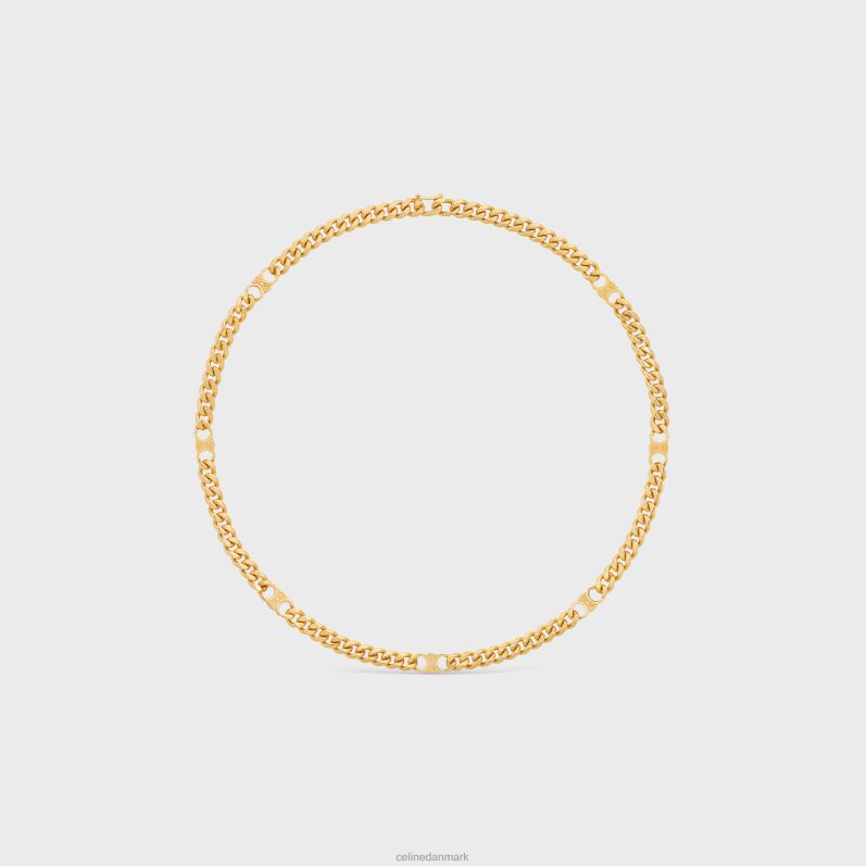 CELINE Kvinder triomphe lille gourmethalskæde i messing med finish F44FV1277 tilbehør guld
