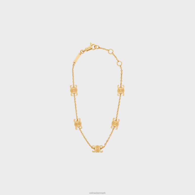 CELINE Kvinder triomphe mini triomphe armbånd i messing med finish F44FV1297 tilbehør guld