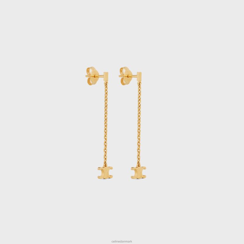 CELINE Kvinder triomphe mini triomphe øreringe i messing med finish F44FV1298 tilbehør guld