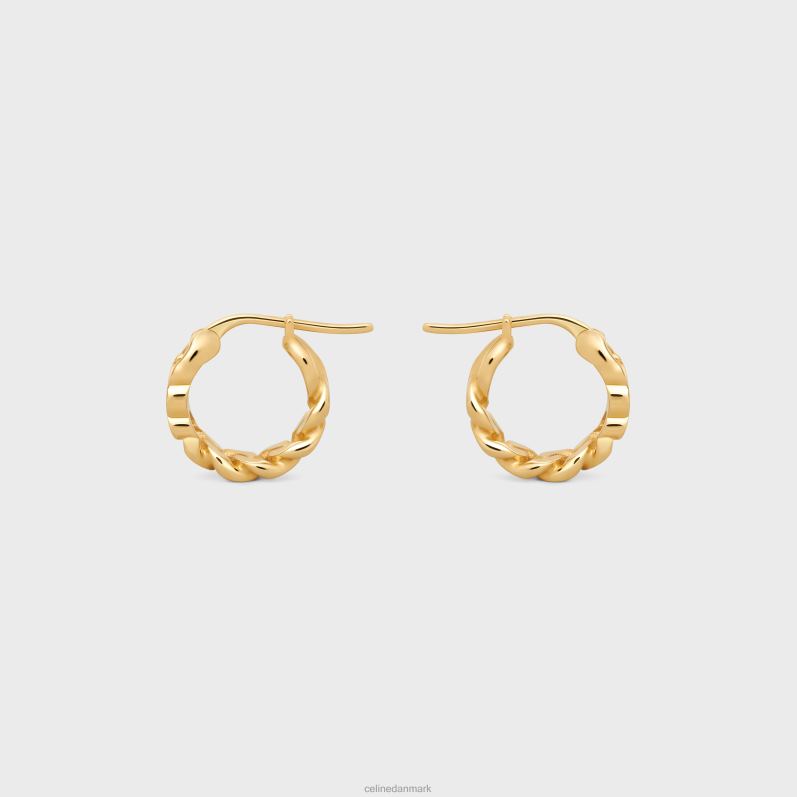 CELINE Kvinder triomphe små gourmetbøjler i messing med finish F44FV1279 tilbehør guld