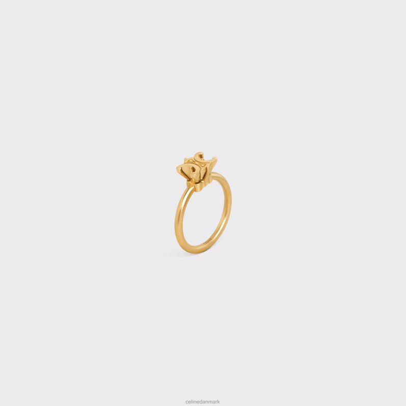 CELINE Kvinder triomphe solitaire ring i messing med finish F44FV1271 tilbehør guld