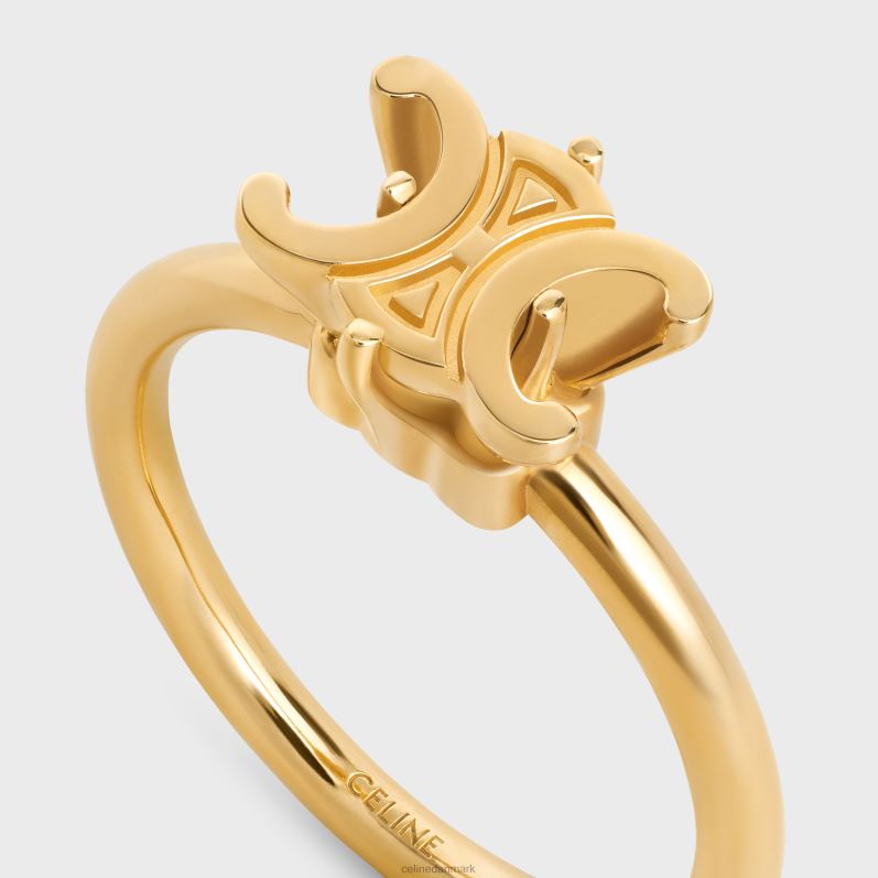 CELINE Kvinder triomphe solitaire ring i messing med finish F44FV1271 tilbehør guld