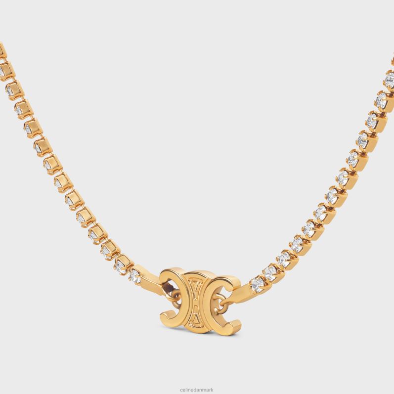 CELINE Kvinder triomphe sparkle halskæde i messing med finish & strass F44FV1274 tilbehør guld