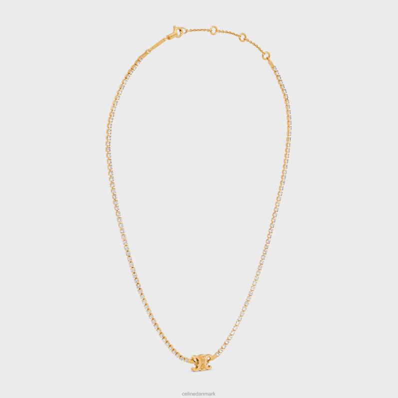 CELINE Kvinder triomphe sparkle halskæde i messing med finish & strass F44FV1274 tilbehør guld