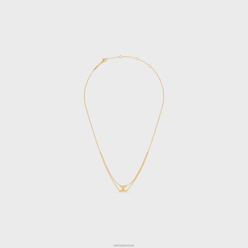 CELINE Kvinder triomphe suspenderet halskæde i messing med finish F44FV1305 tilbehør guld