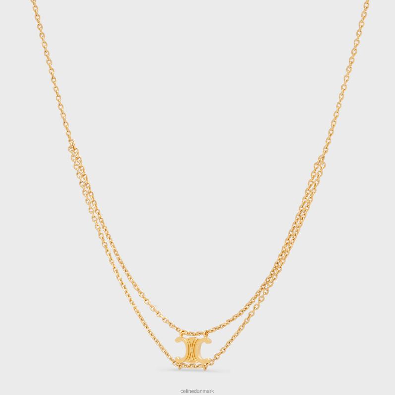 CELINE Kvinder triomphe suspenderet halskæde i messing med finish F44FV1305 tilbehør guld