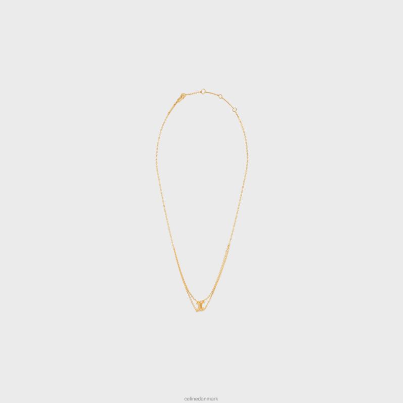 CELINE Kvinder triomphe suspenderet halskæde i messing med finish F44FV1305 tilbehør guld