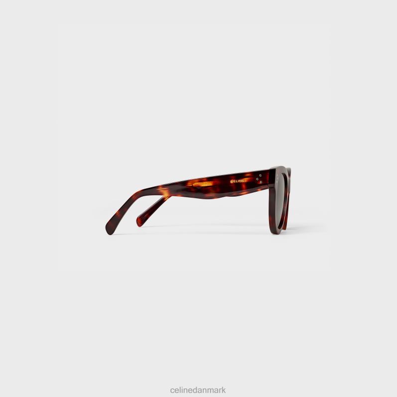 CELINE Kvinder cat eye s003 solbriller i acetat med mineralglas linser F44FV1136 tilbehør mørke havana