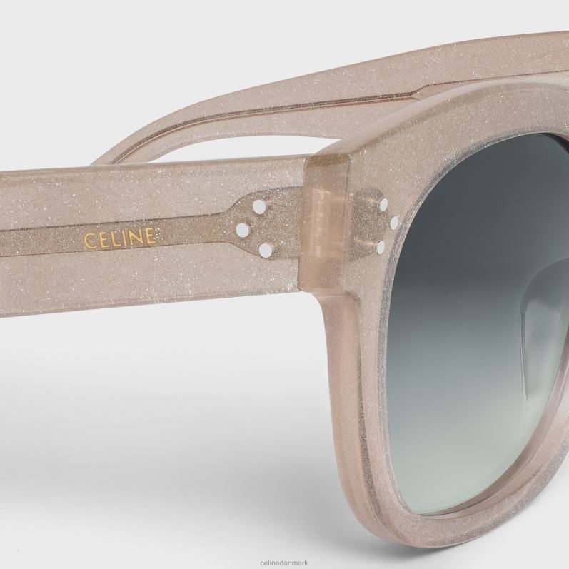 CELINE Kvinder oversize s002 solbriller i acetat F44FV1147 tilbehør sølv glitter