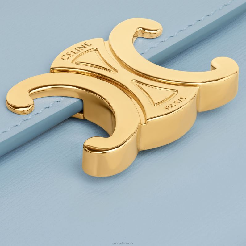 CELINE Kvinder kompakt pung med mønttriomf i skinnende kalveskind F44FV410 tilbehør svag blå