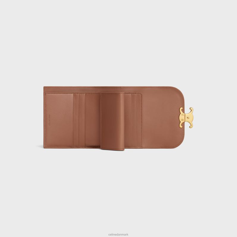 CELINE Kvinder lille pung triomf i skinnende kalveskind F44FV460 tilbehør bronze