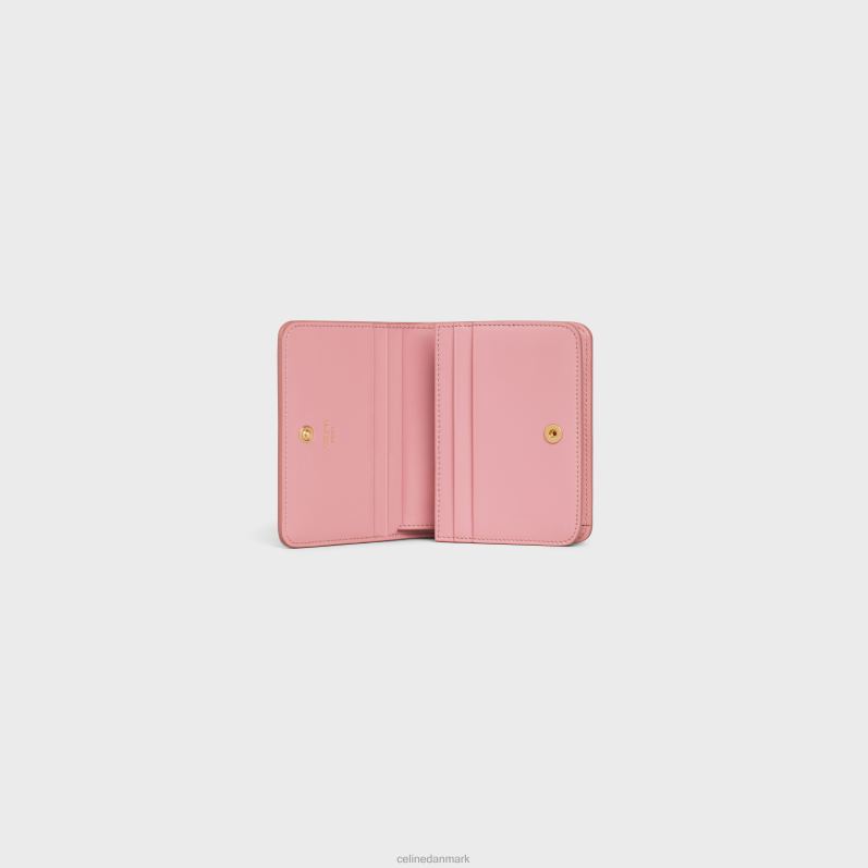 CELINE Kvinder triomphe kompakt pung i skinnende kalveskind F44FV406 tilbehør Rose