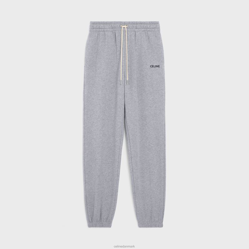 CELINE Mænd -broderede træningsbukser i bomuld F44FV2020 beklædning grå/sort