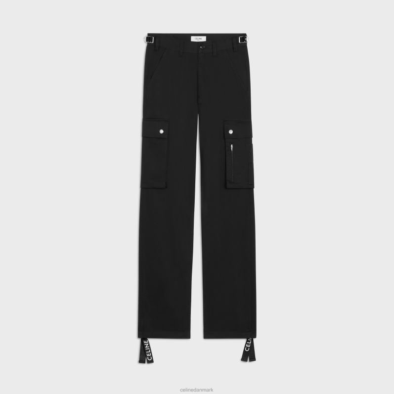 CELINE Mænd cargobukser i bomuldshør F44FV1823 beklædning sort