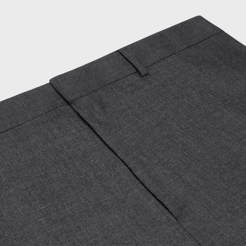 CELINE Mænd lige bukser i kashmir stof F44FV1892 beklædning antracit