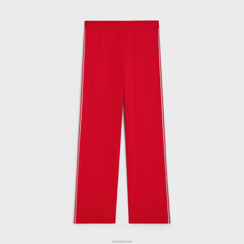 CELINE Mænd træningsbukser i dobbelt ansigtsjersey F44FV2016 beklædning rød/råhvid