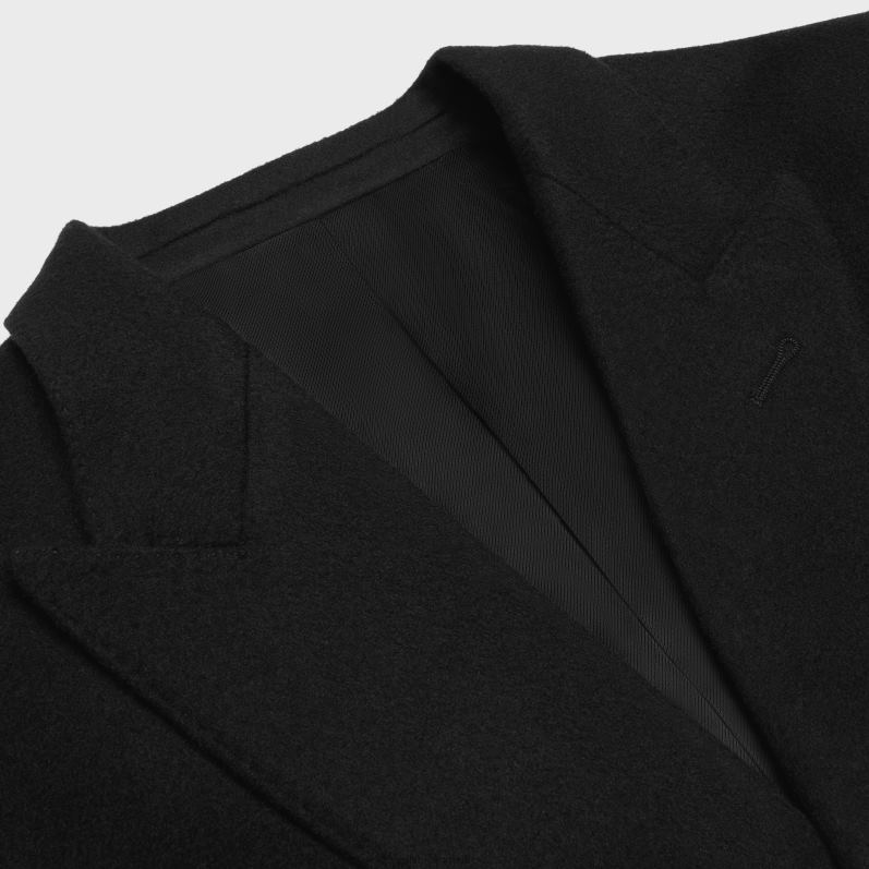 CELINE Mænd klassisk frakke i uldstof F44FV1858 beklædning sort