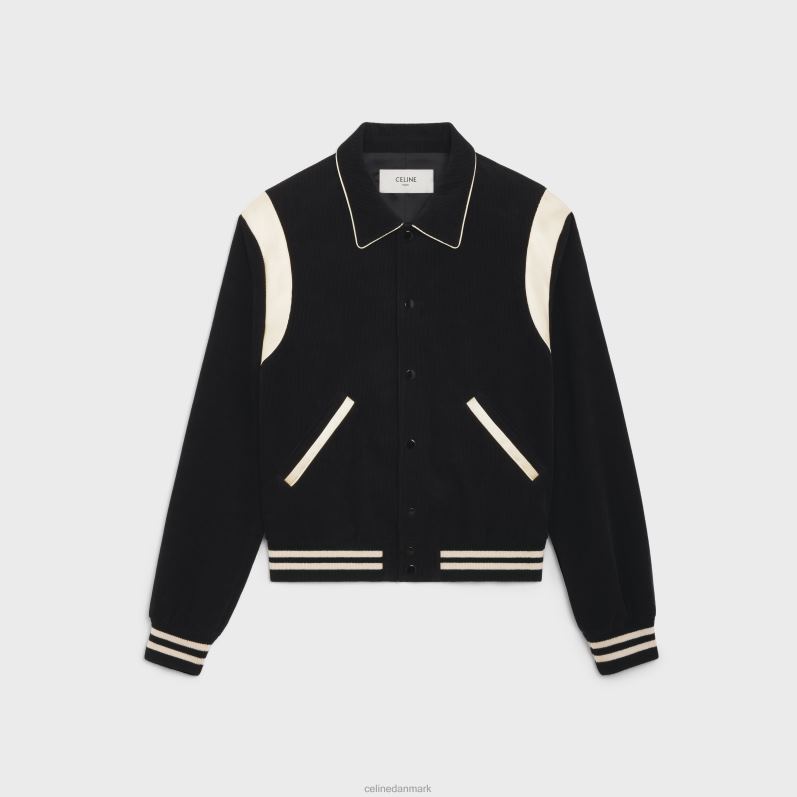 CELINE Mænd bamsejakke i fløjl F44FV1833 beklædning sort