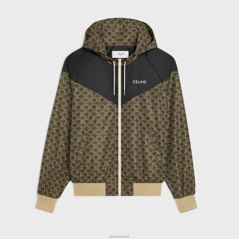 CELINE Mænd blouson jakke i monogram nylon F44FV1855 beklædning beige/sort