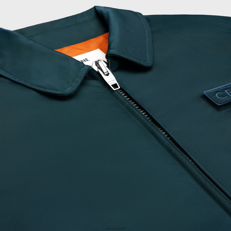 CELINE Mænd bomberjakke i nylon F44FV1778 beklædning blå benzin